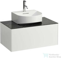 Laufen Sonar 57, 7x45, 7x34, 1 cm-es 1 fiókos alsószekrény H816341 mosdóhoz, Matt fehér&Nero Marquina H4054310341431 (H4054310341431)