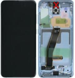 Samsung GH82-31432D Gyári Samsung Galaxy S20 5G OLED kijelző érintővel Kék kerettel előlap (GH82-31432D)