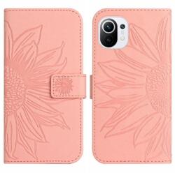 ART SUN FLOWER Husă portofel cu curea Xiaomi Mi 11 Lite / Mi 11 Lite 5G roz