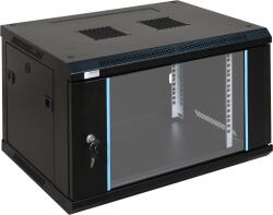Pulsar RWA664 19" 6U 600x450 fali rack szekrény; lapraszerelt; fekete (RWA664)