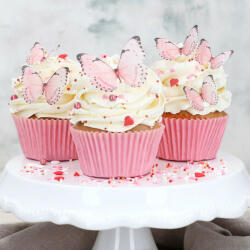 Cake-Masters ostyapapír tortadekoráció - Rózsaszín pillangók (17757)