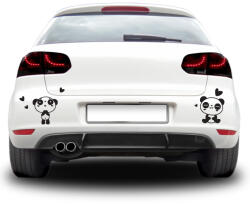 4 Decor Sticker auto - Cuplu panda indragostit
