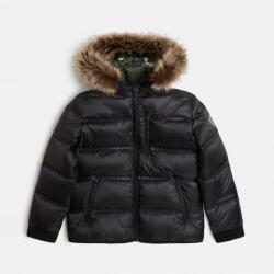 GUESS Яке тип бомбър за момче в черно с пух Guess