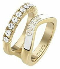 Guess Eredeti aranyozott gyűrű Perfect Liaison JUBR03072JWYGWH (Kerület 52 mm)
