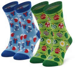 Rainbow Socks Set de 2 perechi de șosete lungi pentru copii Rainbow Socks Xmas Socks Balls Kids Gift Pak 2 Colorat - epantofi - 51,00 RON