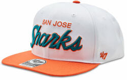 47 Brand Șapcă 47 Brand NHL San Jose Sharks Script Side Two Tone '47 CAPTAIN H-SSSTT22WBP-WH Alb