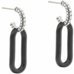 Tory Burch Cercei Tory Burch Roxanne Link Earring Antique 141789 Pweter/Black/Cryst 001