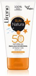 Lirene Sun Natura emulsie hidratanta si protectoare pentru fata si corp SPF 50 120 ml