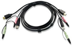 ATEN USB HDMI KVM Cable with Audio 1, 8m Black (2L-7D02UH)
