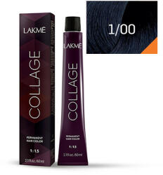 LAKMÉ COSMETICS Vopsea de par permanenta 1/00 negru Collage 60ml (8429421210010)