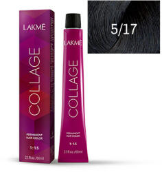 LAKMÉ COSMETICS Vopsea de par permanenta 5/17 saten deschis cenusiu rece Collage 60ml (8429421251716)