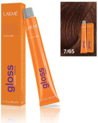LAKMÉ COSMETICS Vopsea de par demipermanenta 7/65 blond mediu castaniu mahon Gloss 60ml (8429421376518)