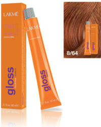 LAKMÉ COSMETICS Vopsea de par demipermanenta 8/64 blond deschis castaniu cupru Gloss 60ml (8429421386418)