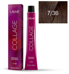LAKMÉ COSMETICS Vopsea de par permanenta 7/36 blond mediu auriu castaniu Collage 60ml (8429421273619)