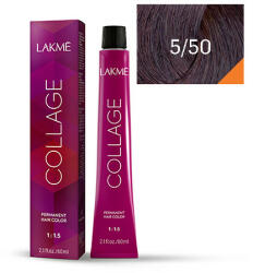 LAKMÉ COSMETICS Vopsea de par permanenta 5/50 saten deschis mahon Collage 60ml (8429421255011)