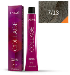 LAKMÉ COSMETICS Vopsea de par permanenta 7/13 blond mediu cenusiu auriu Collage 60ml (8429421271318)