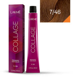 LAKMÉ COSMETICS Vopsea de par permanenta 7/46 blond mediu cupru castaniu Collage 60ml (8429421274616)