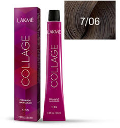 LAKMÉ COSMETICS Vopsea de par permanenta 7/06 blond mediu natural cald Collage 60ml (8429421270618)