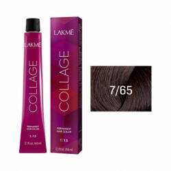 LAKMÉ COSMETICS Vopsea de par permanenta 7/65 blond mediu castaniu mahon Collage 60ml (8429421276511)