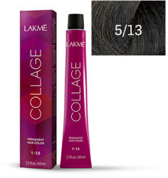 LAKMÉ COSMETICS Vopsea de par permanenta 5/13 saten deschis auriu cenusiu Collage 60ml (8429421251310)