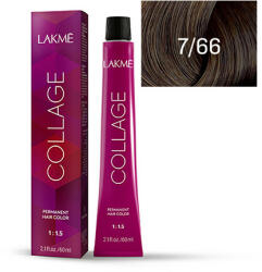 LAKMÉ COSMETICS Vopsea de par permanenta 7/66 blond mediu castaniu Collage 60ml (8429421276610)