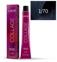 LAKMÉ COSMETICS Vopsea de par permanenta 1/70 negru albastrui Collage 60ml (8429421217019)