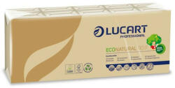 Lucart Papír zsebkendő, 4 rétegű, 10x9 db, LUCART EcoNatural, barna (KHH660) (843166)