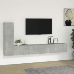 vidaXL 3 részes betonszürke szerelt fa TV-szekrényszett (3114321) - vidaxl