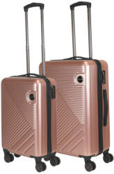 HaChi Miami rosegold 4 kerekű 2 részes bőrönd szett (Miami-2-reszes-szett-rosegold-S-M)
