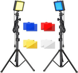 Triopo 2db TTV-84-KIT RGB LED videó fény + 210cm Állvány Set (2db) (TTV84 -2)