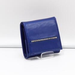 Lewitzky kék lakk swarovski egysorosköves kicsi női bőr pénztárca