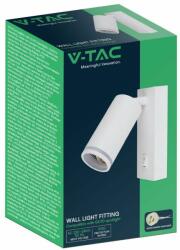 V-TAC fehér fali lámpa kapcsolóval, GU10 foglalattal - SKU 10295 (10295)