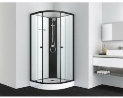 Sanotechnik BALATON 2 komplett zuhanykabin, fekete (PS11B) - zuhanystore