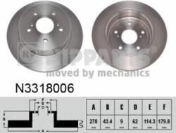 NIPPARTS Disc frana SUZUKI SWIFT III (MZ, EZ) (2005 - 2016) NIPPARTS N3318006