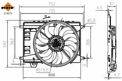NRF Ventilator, radiator NRF 470079 (470079) - automobilus