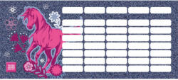 LIZZY CARD Lovas órarend mini 77x178mm, kétoldalas 77x178mm, kétoldalas, OJS Girl Filly (LIZ-23074501) - mesescuccok