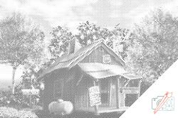  PontPöttyöző - Szerelemkuckó 2 Méret: 40x60cm, Keretezés: Keret nélkül (csak a vászon), Szín: Fekete