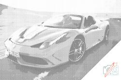  PontPöttyöző - Ferrari 2 Méret: 40x60cm, Keretezés: Keret nélkül (csak a vászon), Szín: Fekete