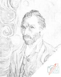  PontPöttyöző - Vincent Van Gogh Méret: 40x50cm, Keretezés: Keret nélkül (csak a vászon), Szín: Piros