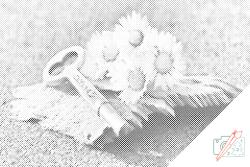  PontPöttyöző - Kulcs az álmokhoz Méret: 40x60cm, Keretezés: Keret nélkül (csak a vászon), Szín: Kék