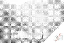 PontPöttyöző - Geirangerfjord, Norvégia Méret: 40x60cm, Keretezés: Keret nélkül (csak a vászon), Szín: Zöld