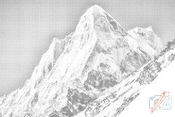  PontPöttyöző - Hó borította hegyek Méret: 40x60cm, Keretezés: Keret nélkül (csak a vászon), Szín: Zöld