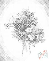  PontPöttyöző - Vintage virágok VII Méret: 40x50cm, Keretezés: Keret nélkül (csak a vászon), Szín: Kék