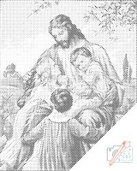  PontPöttyöző - Áldás Méret: 40x50cm, Keretezés: Keret nélkül (csak a vászon), Szín: Zöld