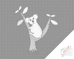  PontPöttyöző - Koala fán Méret: 40x50cm, Keretezés: Keret nélkül (csak a vászon), Szín: Piros