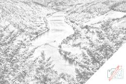 PontPöttyöző - Mosel folyó Méret: 40x60cm, Keretezés: Keret nélkül (csak a vászon), Szín: Piros