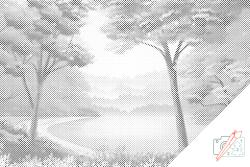  PontPöttyöző - Színes természet Méret: 40x60cm, Keretezés: Keret nélkül (csak a vászon), Szín: Kék