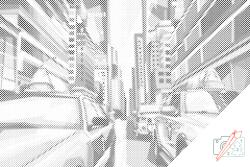  PontPöttyöző - Vektoros város 2 Méret: 40x60cm, Keretezés: Keret nélkül (csak a vászon), Szín: Piros