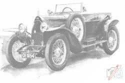  PontPöttyöző - Bugatti Méret: 40x60cm, Keretezés: Keret nélkül (csak a vászon), Szín: Kék