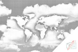  PontPöttyöző - A világ az égben Méret: 40x60cm, Keretezés: Keret nélkül (csak a vászon), Szín: Piros